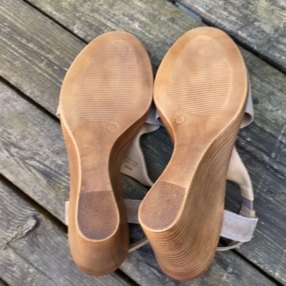 Italian Wedge Heels Peep Toe Suede - Picture 7 of 9